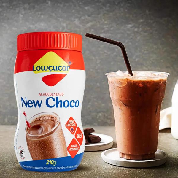 Imagem de Achocolatado Em Pó Diet Sem Lactose New Choco 210g Lowçucar