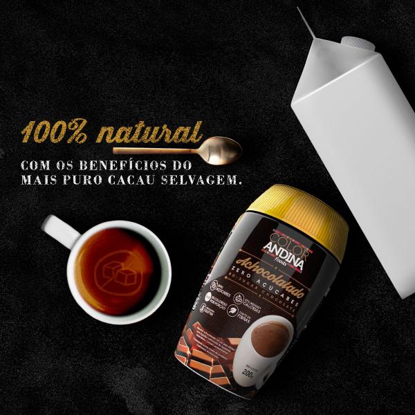 Achocolatado Zero Açúcar 200g - Color Andina Imagem de Achocolatado Zero Açúcar 200g - Color Andina