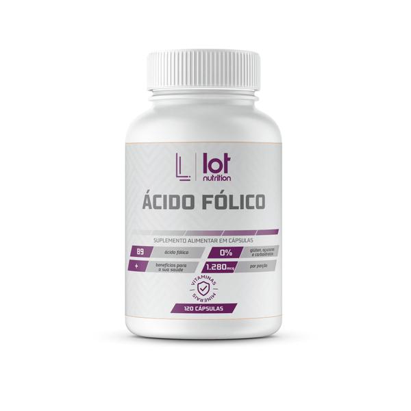 Imagem de Ácido fólico 120 cápsulas Lot Nutrition