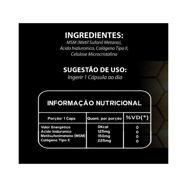 Imagem de Acido Hialuronico + Colageno Tipo II + MSM 60Cáps - Fonte Verde