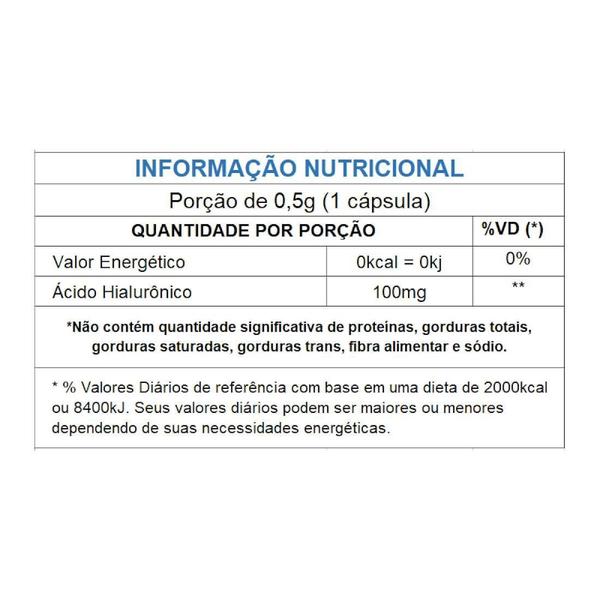 Imagem de Ácido Hialurônico Hyaluron + 30 Cáps 400Mg Kit Com 3