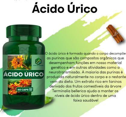 Imagem de Ácido Úrico 120 Capsulas 500MG Fonte Verde