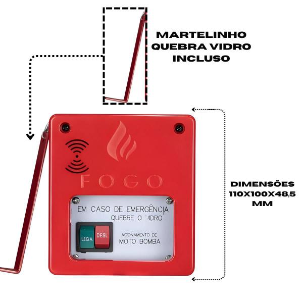 Imagem de Acionador De Bomba De Incêndio Com Botão Liga E Desliga