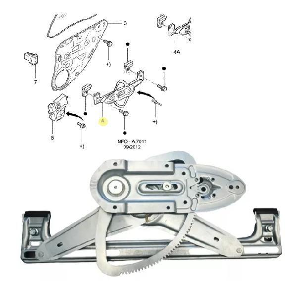 Imagem de Acionador do vidro porta traseira - le ford focus 2008/2013