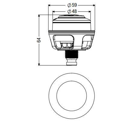 Imagem de Acionador para Mec. de Caixa Acoplada Saída Dual Flush Censi e Deca* - Superior, Lateral ou Fronta 9564