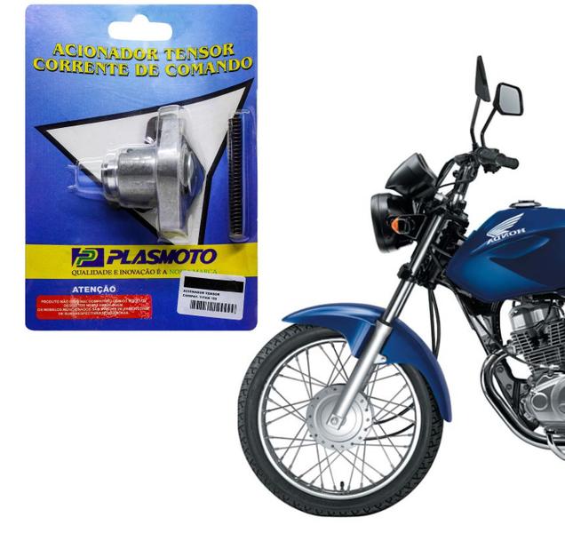 Imagem de Acionador Tensor Catracado Corrente Comando Honda Cg Titan Fan Cargo Start Bros Biz Xre 125 150 160 190 Cb Xre 300