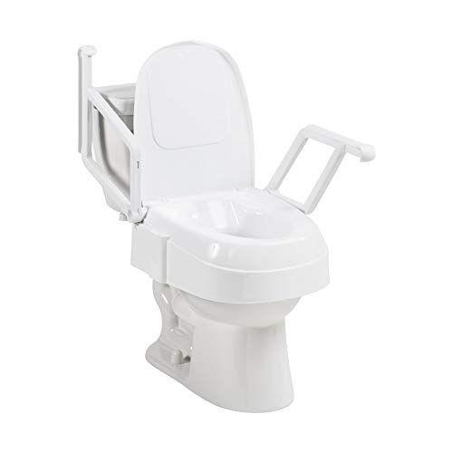 Imagem de Acionamento Medical PreserveTech Universal Raised Toilet Seat com alças, branco