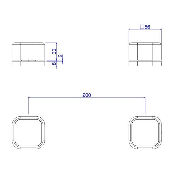 Imagem de Acionamento Para Misturador Quadrado Deca You 4992.bl105.mt