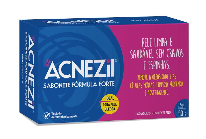 Imagem de Acnezil Sabonete Formula Forte 90 Gr - KIT 04 UN