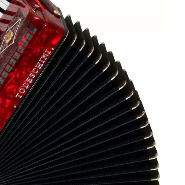 Imagem de Acordeon 41 teclas e 120 baixos vermelho com bag yw827 todeschini