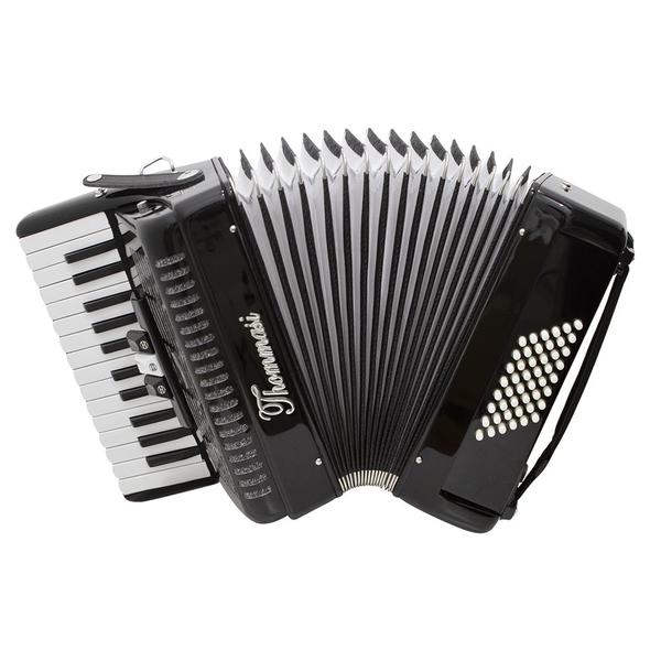 Imagem de Acordeon 48 Baixos 26 Teclas Ta 4803 Preto Thommasi F097