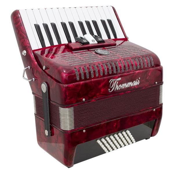 Imagem de Acordeon 48 Baixos 26 Teclas TA 4803 Vermelho Thommasi