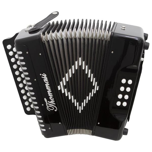 Imagem de Acordeon 8 Baixos 21 Botões TA 821BS Preto Thommasi