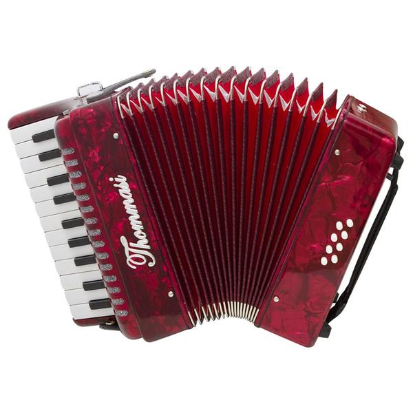 Imagem de Acordeon 8 Baixos 22 Teclas TA 822 Vermelho Thommasi