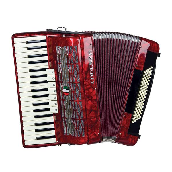 Imagem de Acordeon Cadenza 80 Baixos CD80/37 Vermelha C/Bag