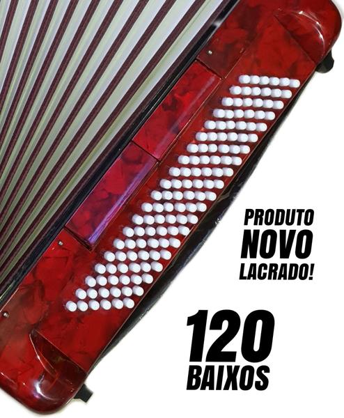 Imagem de Acordeon Todeskini 120 Baixo Vermelho