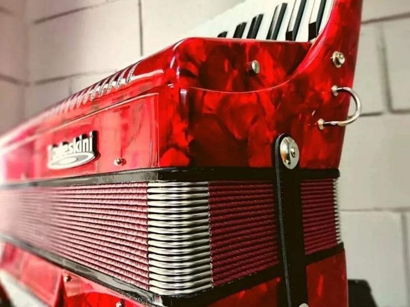 Imagem de Acordeon Todeskini 120 Baixo Vermelho