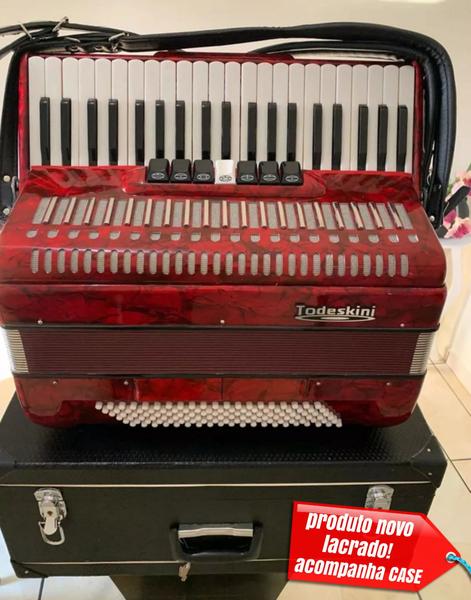 Imagem de Acordeon Todeskini 120 Baixo Vermelho