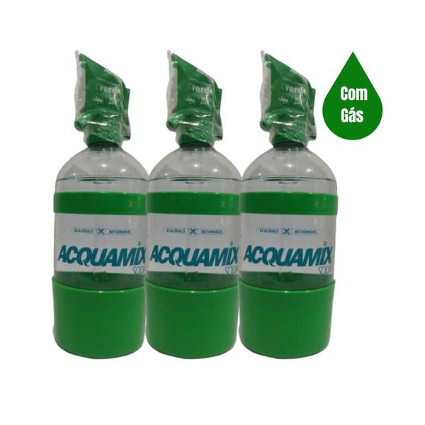 Imagem de Acquamix Soda Com Gás Sifão - Kit com 3 Unid. X 1,5 Litros