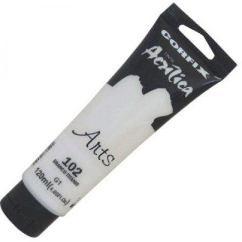 Imagem de Acrilica Corfix Arts GR1 102 Branco Titanio 120ml