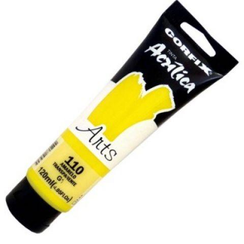 Imagem de Acrilica Corfix Arts GR1 110 Amarelo Trans. 120ml