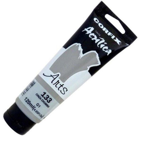 Imagem de Acrilica Corfix Arts GR1 133 Cinza Chumbo 120ml