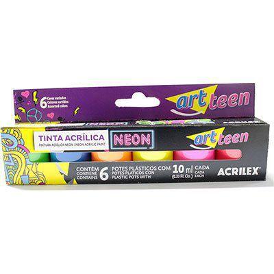 Imagem de Acrilica fosca neon 6x10ml acrilex