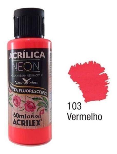 Imagem de Acrílica Fosca VERMELHO NEON 60ml - ACRILEX - 039600103