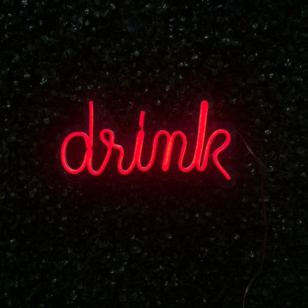 Imagem de Acrílico Drink Letreiro Neon Led Decoração Bar