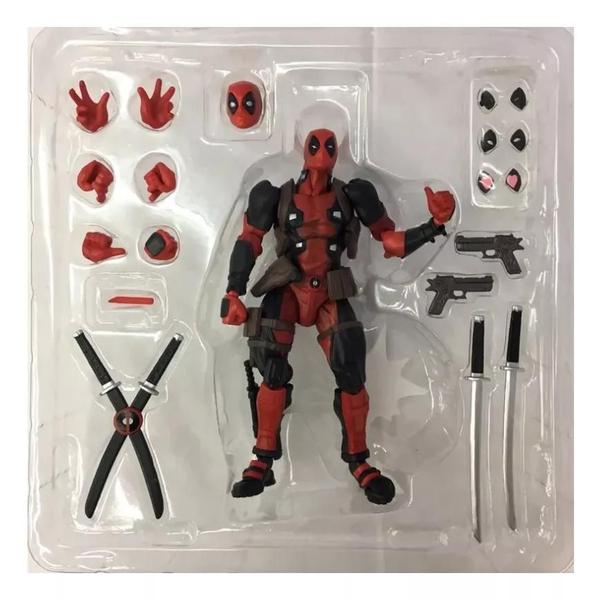 Imagem de Action Figure Deadpool Amazing Yamaguchi Com Acessórios