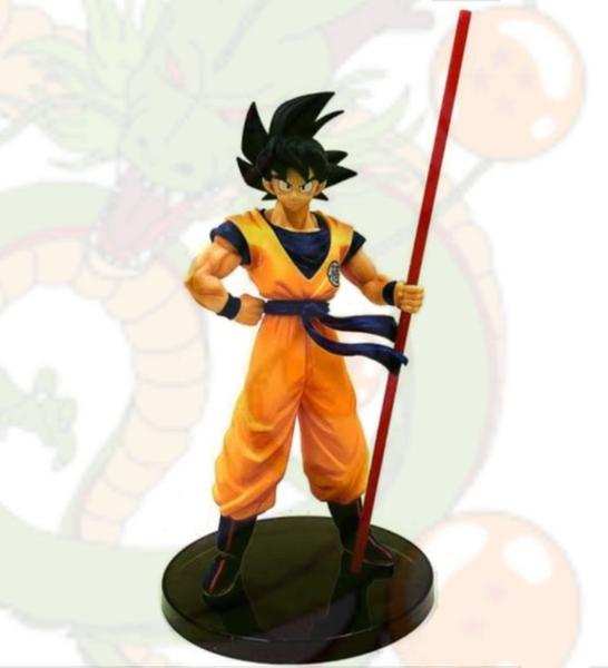 Imagem de Action Figure Goku Com 2 Bastões Magicos Boneco Premium Dragon Ball Dia Das Crianças