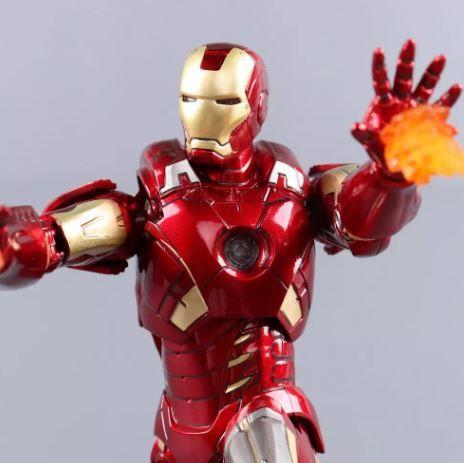 Imagem de Action figure homem de ferro mark 7 versão c/luz de led 18cm