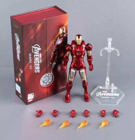 Imagem de Action figure homem de ferro mark 7 versão c/luz de led 18cm