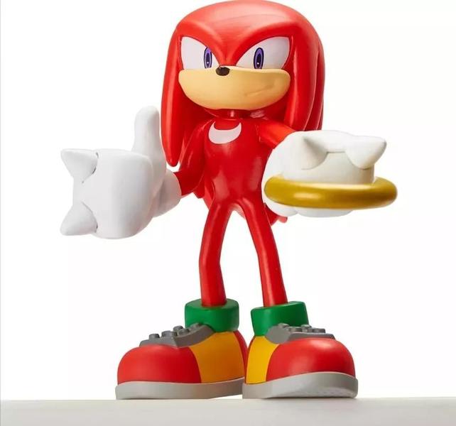 Action Figure Knuckles Sonic The Hedgehog Com Anel E Diamante - Just Toys Imagem de Action Figure Knuckles Sonic The Hedgehog Com Anel E Diamante