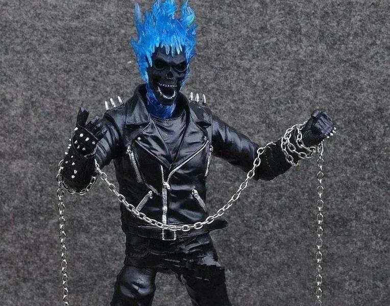 Imagem de Action figure motoqueiro fantasma ghost rider boneco articulado 23cm