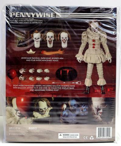 Imagem de Action Figure Pennywise: It - A Coisa 2017 - One:12 Collective (Escala 1/12) Boneco Colecionável - Mezco