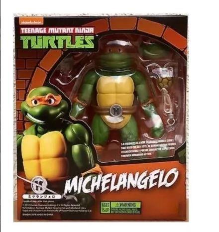 Imagem de Action figure tartarugas ninja - michelangelo c/acessórios 15 cm - bandai bootleg