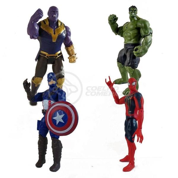 Action Vingadores Capitão America Thanos Hulk Homem Aranha - TIKTOYS Imagem de Action Vingadores Capitão America Thanos Hulk Homem Aranha