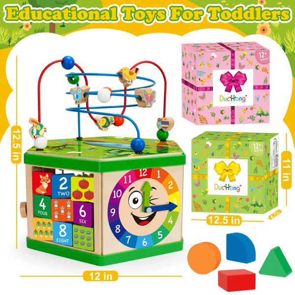 Imagem de Activity Cube Duchong Wooden 7 em 1 STEM 1-2 anos verde