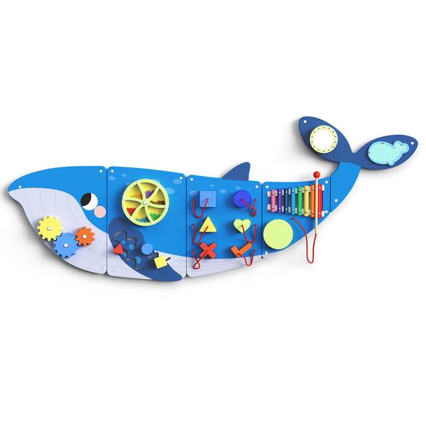 Imagem de Activity Wall Busy Board BlueWood Whale Toddler Learning