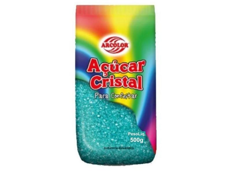 Imagem de Açúcar Cristal Azul Para Confeitar 500g - Arcolor