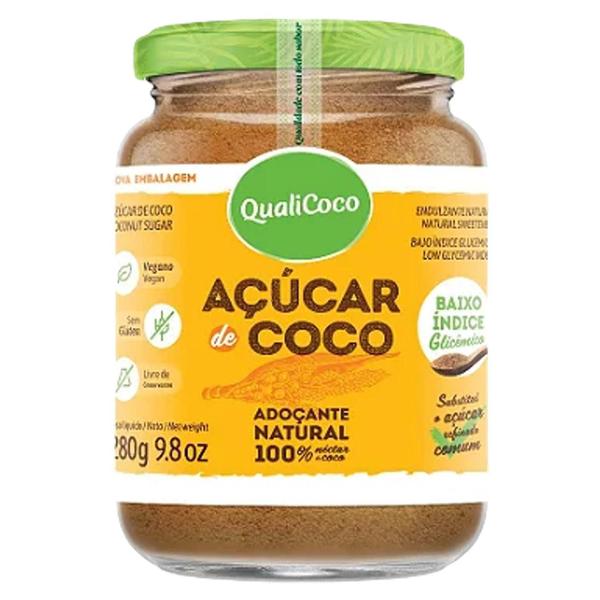 Imagem de Açucar De Coco Qualicoco 280G Kit 4 Vidros