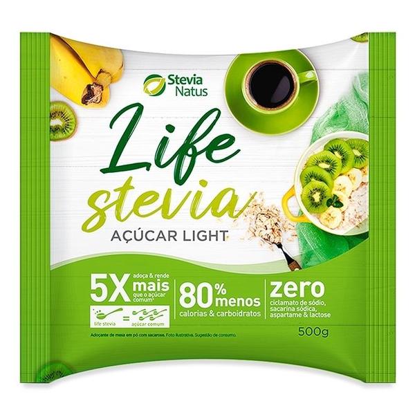 Imagem de Açúcar Light Life Stevia Adoça e Rende 5x mais Stevia Natus 500g