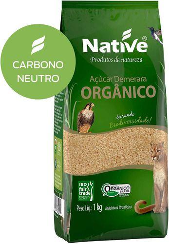 Imagem de Açúcar Orgânico Demerara Native 1kg - Kit Com 12un