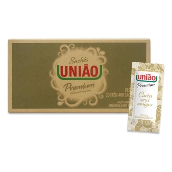 Imagem de Açúcar Premium União - caixa com 400 sachês