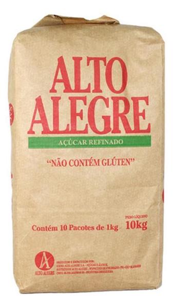 Açucar Refinado Alto Alegre 1Kg Fardo Com 10 Un. Imagem de Açucar Refinado Alto Alegre 1Kg Fardo Com 10 Un.