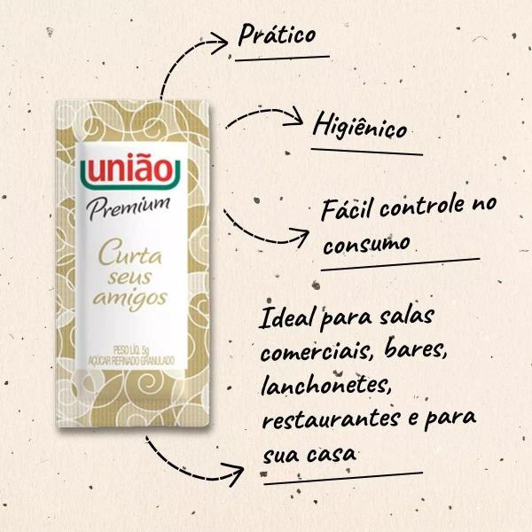 Imagem de Açucar União Refinado Premium Sache 400x5g - 800 Saches