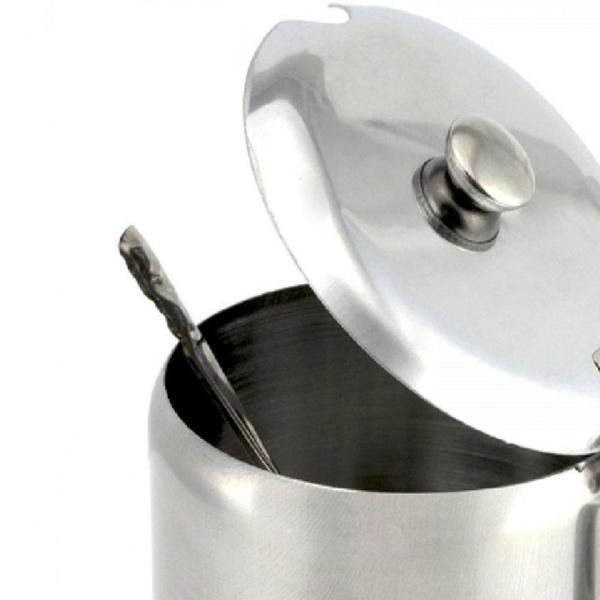 Imagem de Açucareiro Colher Aço Inox Pote Guar Armazenar Açúcar Elegante Servir Café Utensilio Cozinha - Clink