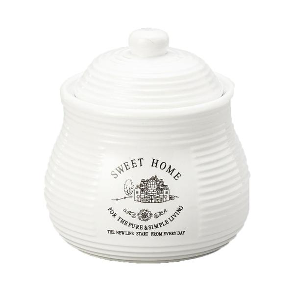 Imagem de Açucareiro com tampa bon gourmet porcelana 300ml - Bon gourmet