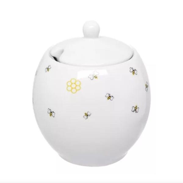 Imagem de Açucareiro de Porcelana Honey com Colher Bee Happy